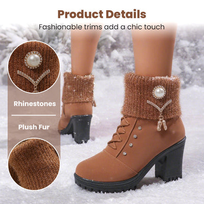Nuvella I Damenstiefel mit dicker Absatz