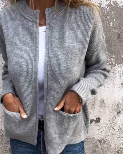 Callista | Herbst-Strickjacke mit Reißverschluss
