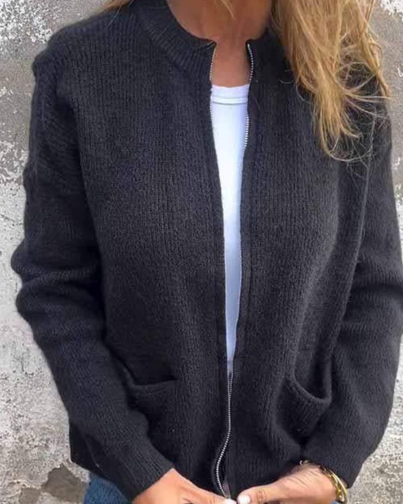 Callista | Herbst-Strickjacke mit Reißverschluss
