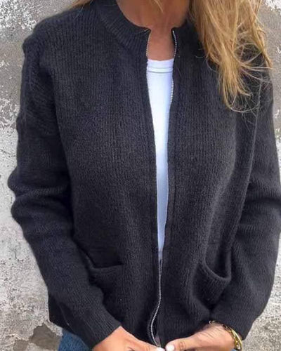 Callista | Herbst-Strickjacke mit Reißverschluss