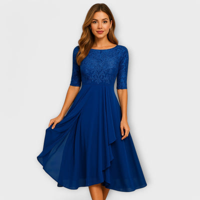 Cindy | Midikleid mit Spitzenmuster