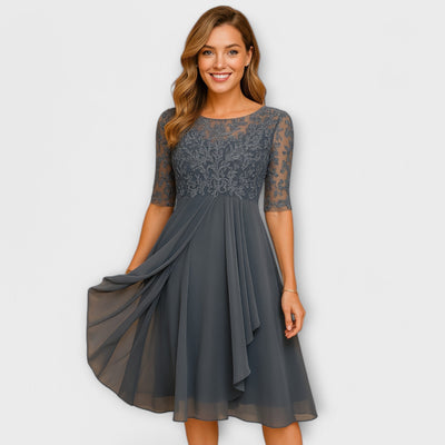 Cindy | Midikleid mit Spitzenmuster