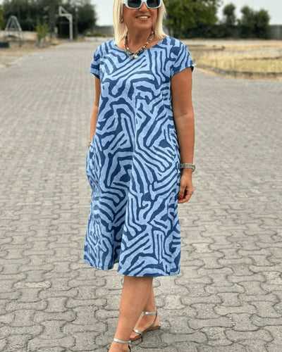 Veronika | Weites Sommerkleid mit Rundhalsausschnitt