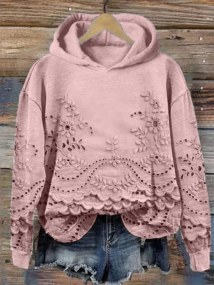 Brisa | Hoodie mit floralem Stickdesign