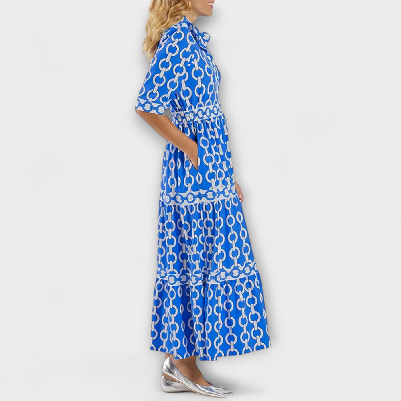 Carly | Midi-Kleid mit Kettenmuster