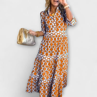 Carly | Midi-Kleid mit Kettenmuster