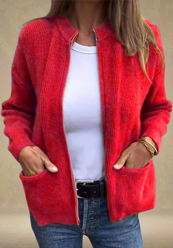 Callista | Herbst-Strickjacke mit Reißverschluss