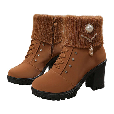 Nuvella I Damenstiefel mit dicker Absatz