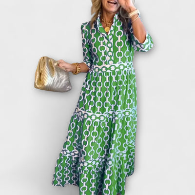 Carly | Midi-Kleid mit Kettenmuster