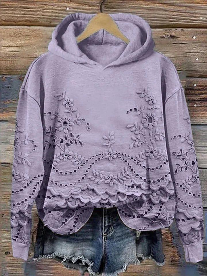 Brisa | Hoodie mit floralem Stickdesign