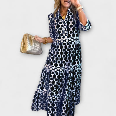 Carly | Midi-Kleid mit Kettenmuster