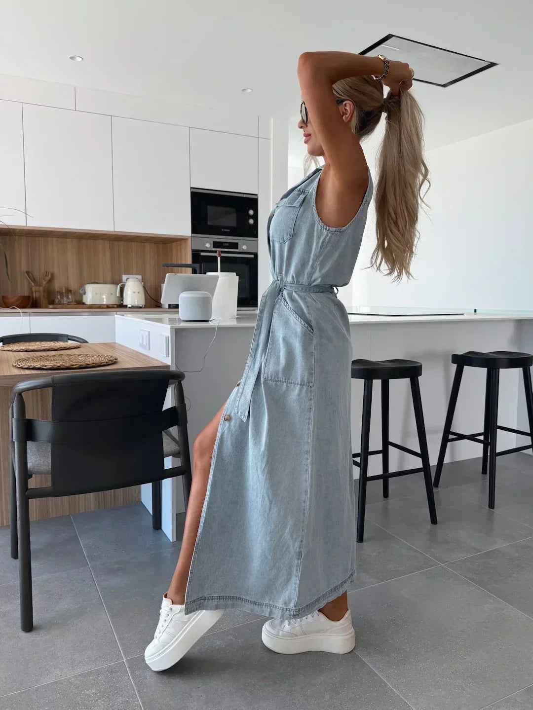 Ayleen | Maxi Denim Kleid