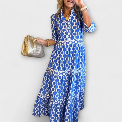 Carly | Midi-Kleid mit Kettenmuster