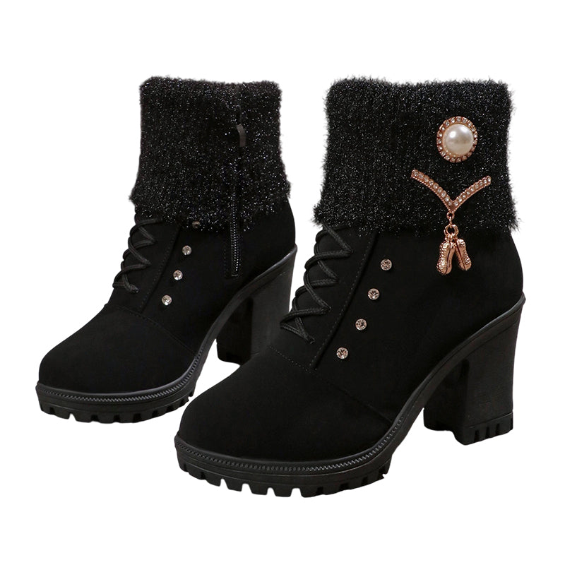 Nuvella I Damenstiefel mit dicker Absatz
