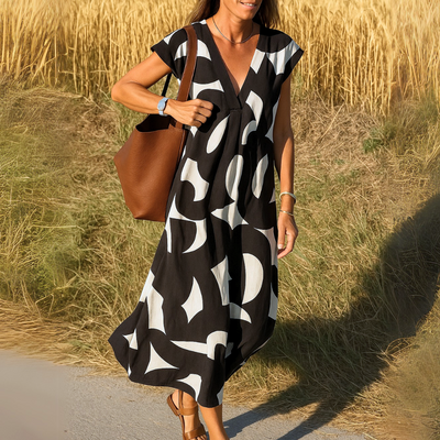 Ella | Fließendes Kleid mit V-Ausschnitt