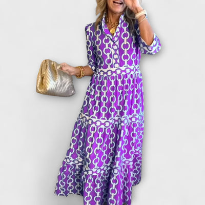 Carly | Midi-Kleid mit Kettenmuster