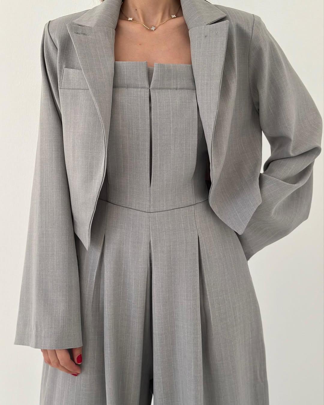 Adele I Weitbeiniger Anzug-Jumpsuit