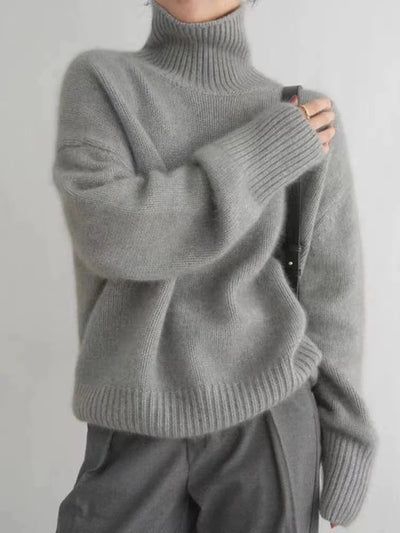 Evita | Bequemer Wollrollkragenpullover