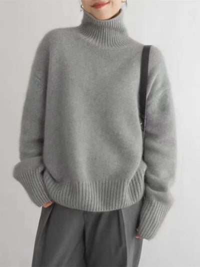 Evita | Bequemer Wollrollkragenpullover