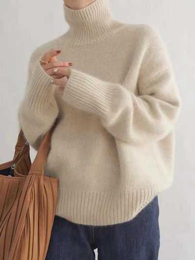 Evita | Bequemer Wollrollkragenpullover