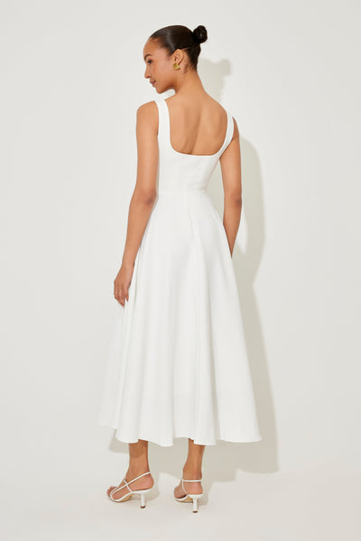 Delphine | Zeitloses fließendes Midi-Kleid