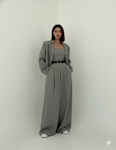 Adele I Weitbeiniger Anzug-Jumpsuit