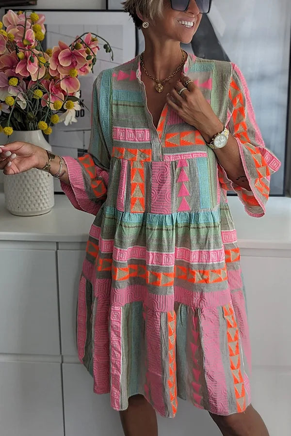 Babette | Boho-Stufen-Swingkleid