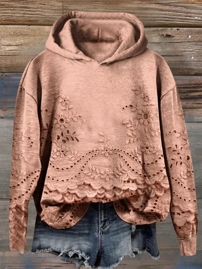 Brisa | Hoodie mit floralem Stickdesign