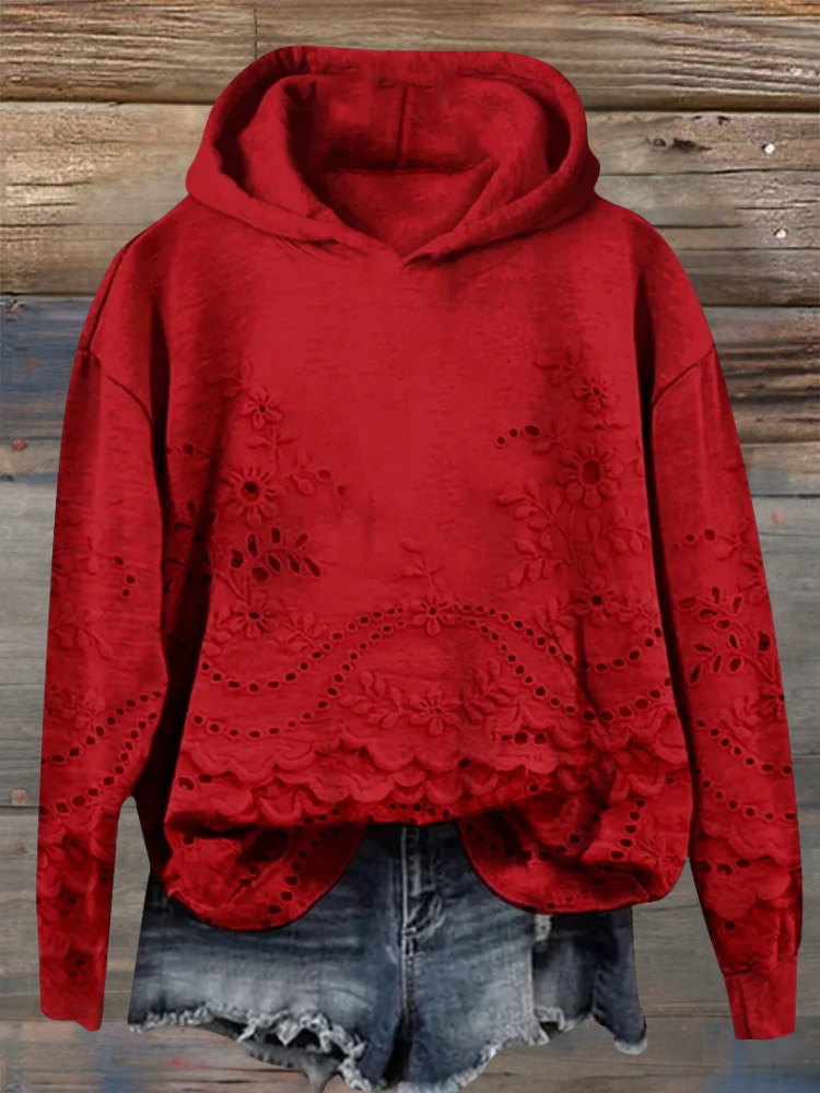 Brisa | Hoodie mit floralem Stickdesign
