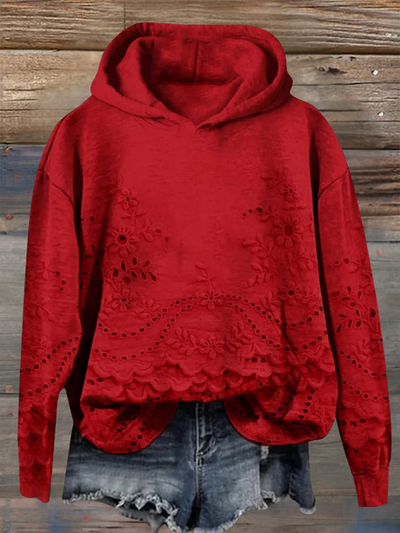 Brisa | Hoodie mit floralem Stickdesign
