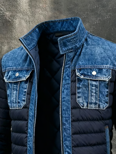 NIKO | HYBRIDE DENIM STEPPJACKE