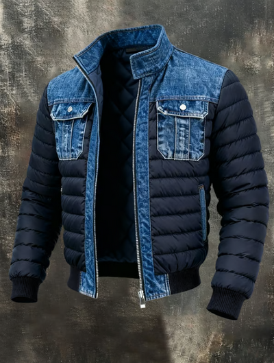 NIKO | HYBRIDE DENIM STEPPJACKE
