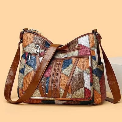 Solara I Handtasche aus Leder mit Mosaikmuster