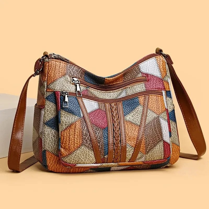 Solara I Handtasche aus Leder mit Mosaikmuster
