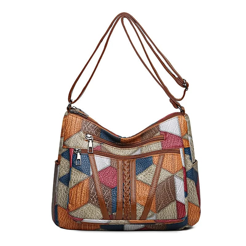 Solara I Handtasche aus Leder mit Mosaikmuster