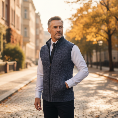 Levan | Strickweste mit durchgehendem Reißverschluss