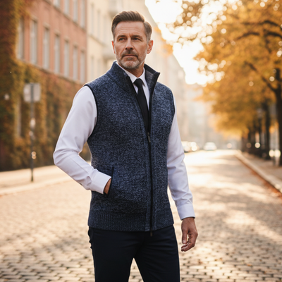 Levan | Strickweste mit durchgehendem Reißverschluss