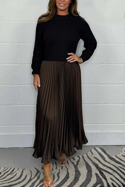 Claudia - Maxikleid mit Pullover und plissierter Rock