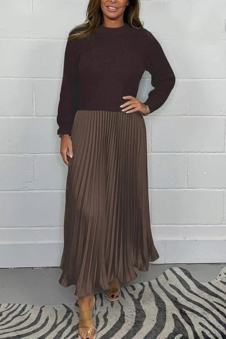 Claudia - Maxikleid mit Pullover und plissierter Rock