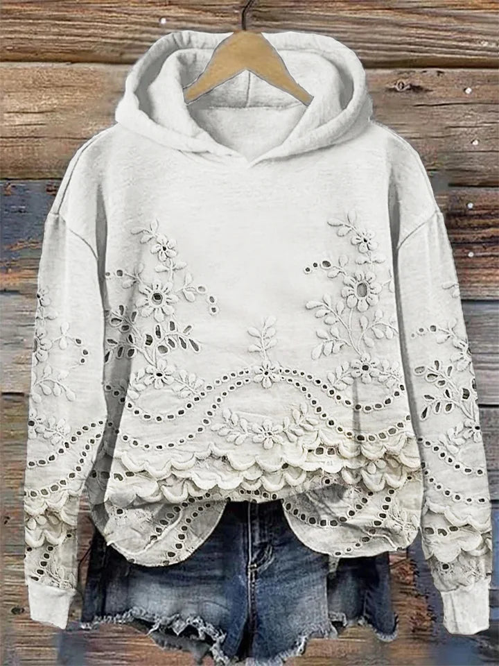 Brisa | Hoodie mit floralem Stickdesign