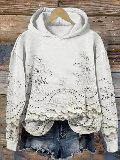 Brisa | Hoodie mit floralem Stickdesign