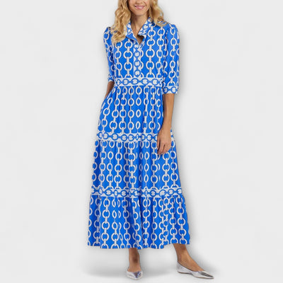 Carly | Midi-Kleid mit Kettenmuster