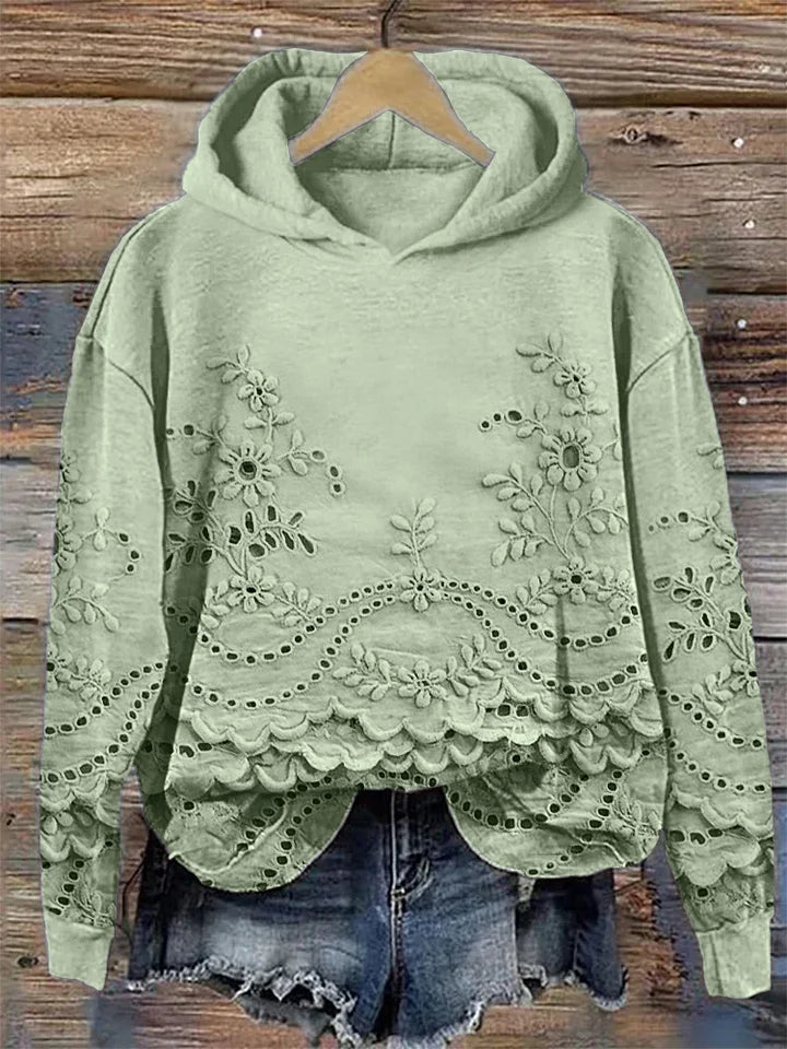 Brisa | Hoodie mit floralem Stickdesign