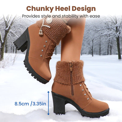 Nuvella I Damenstiefel mit dicker Absatz