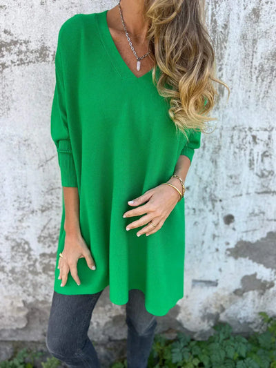 Kira | Oversized-Pullover mit entspanntem V-Ausschnitt