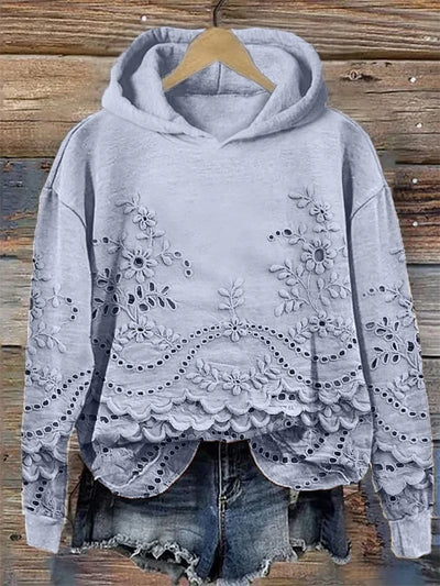Brisa | Hoodie mit floralem Stickdesign