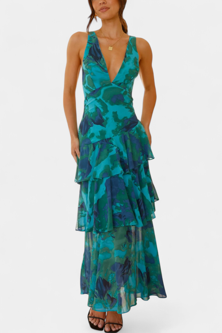 Isabel | Sommerliches Glamour-Maxikleid