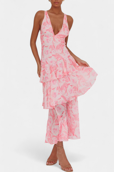 Isabel | Sommerliches Glamour-Maxikleid