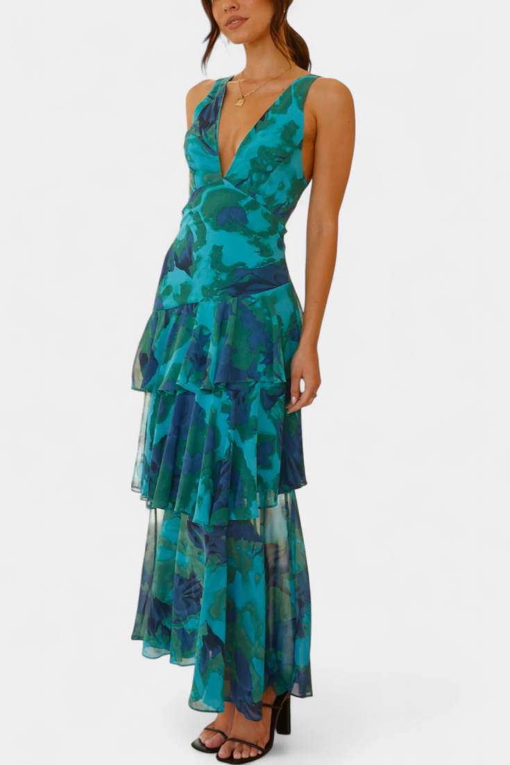 Isabel | Sommerliches Glamour-Maxikleid