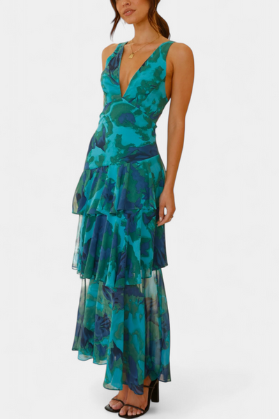 Isabel | Sommerliches Glamour-Maxikleid